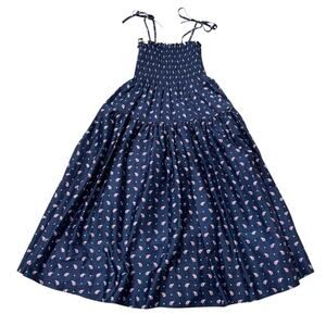 NWT Kate Spade Dress - XS - Navy Blue Print - w/ Pockets & Optional Straps